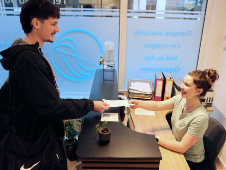 Transmission d'une ordonnance médicale chez Kiné Ahrens Differdange