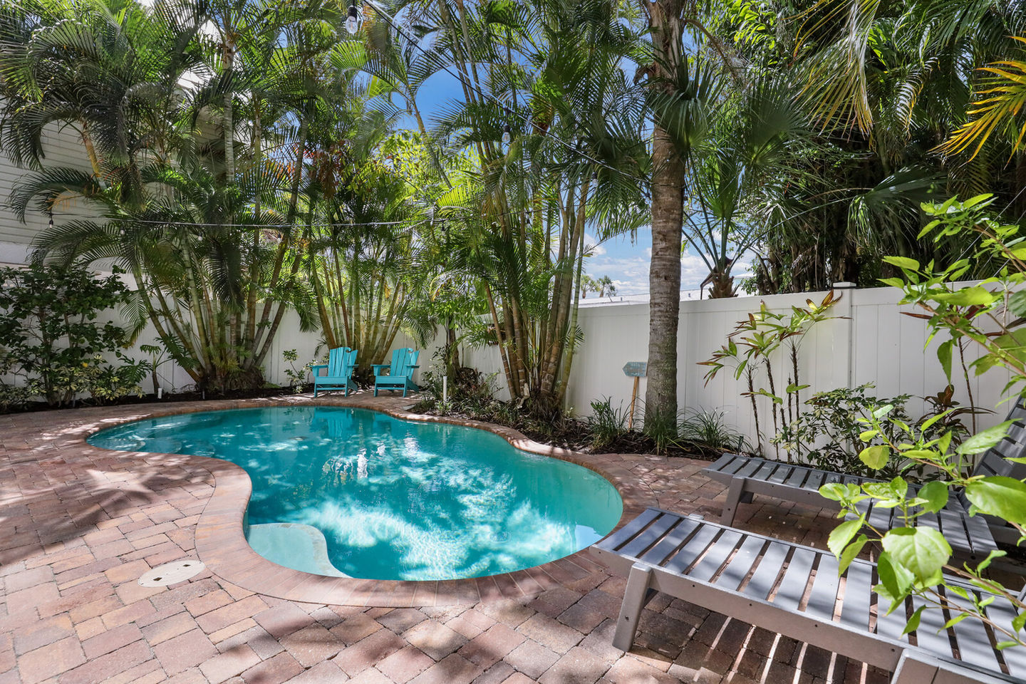 Private heated pool