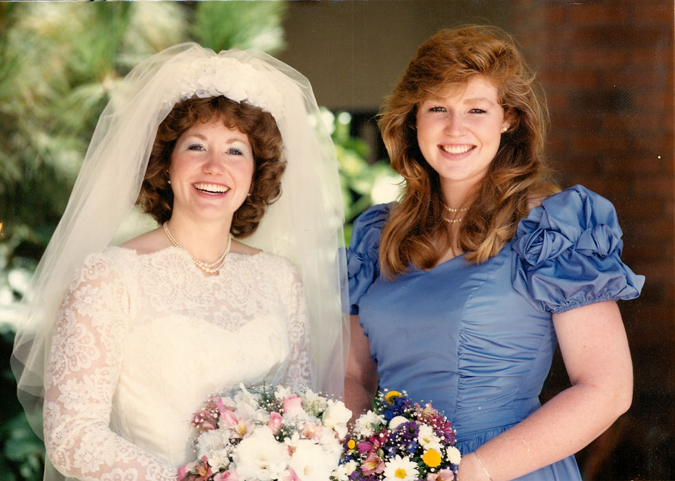 As my sister's Maid of Honor, 1986.