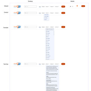 New navigation for the site