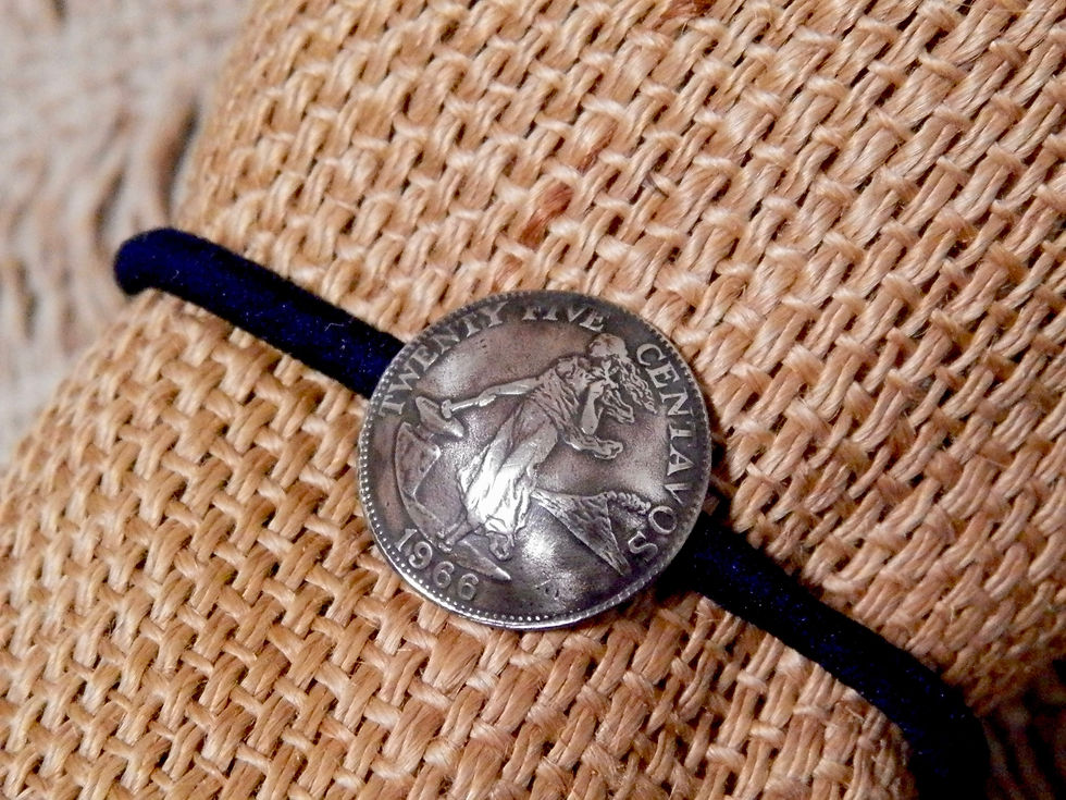 ＃H78　Philippines Coin Hair Elastic