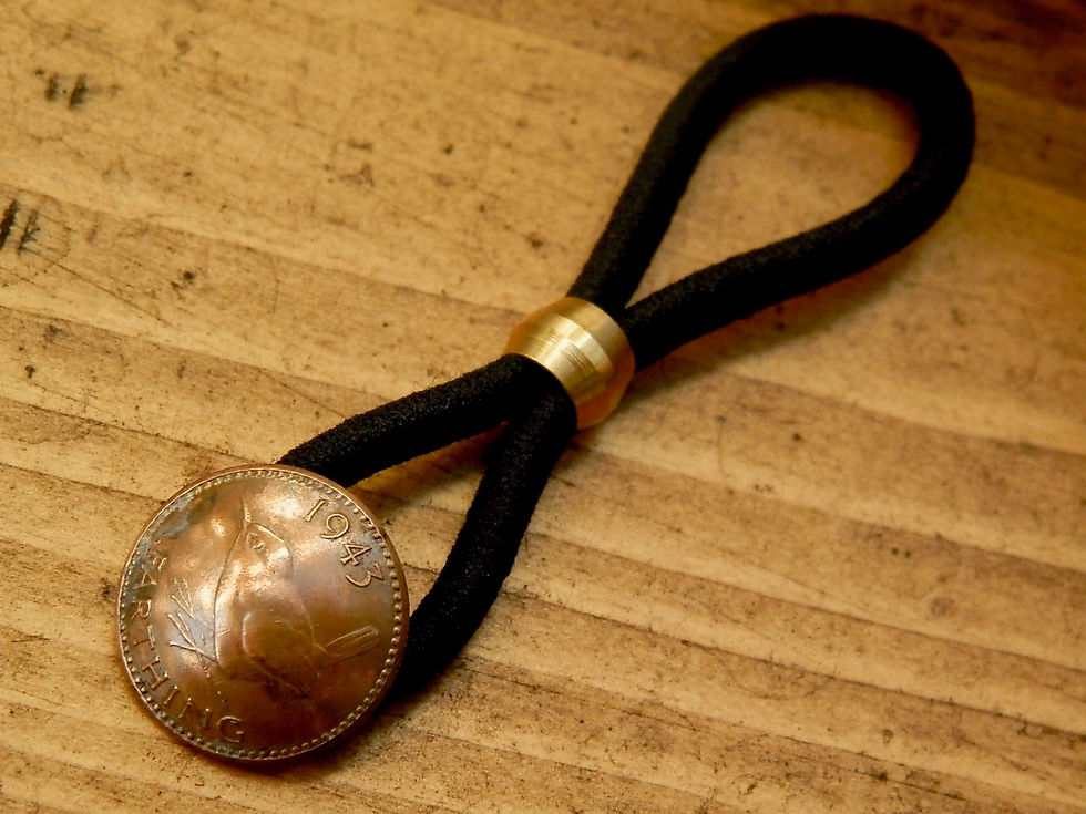 サムネイル： ＃H161  UK Coin Hair Elastic