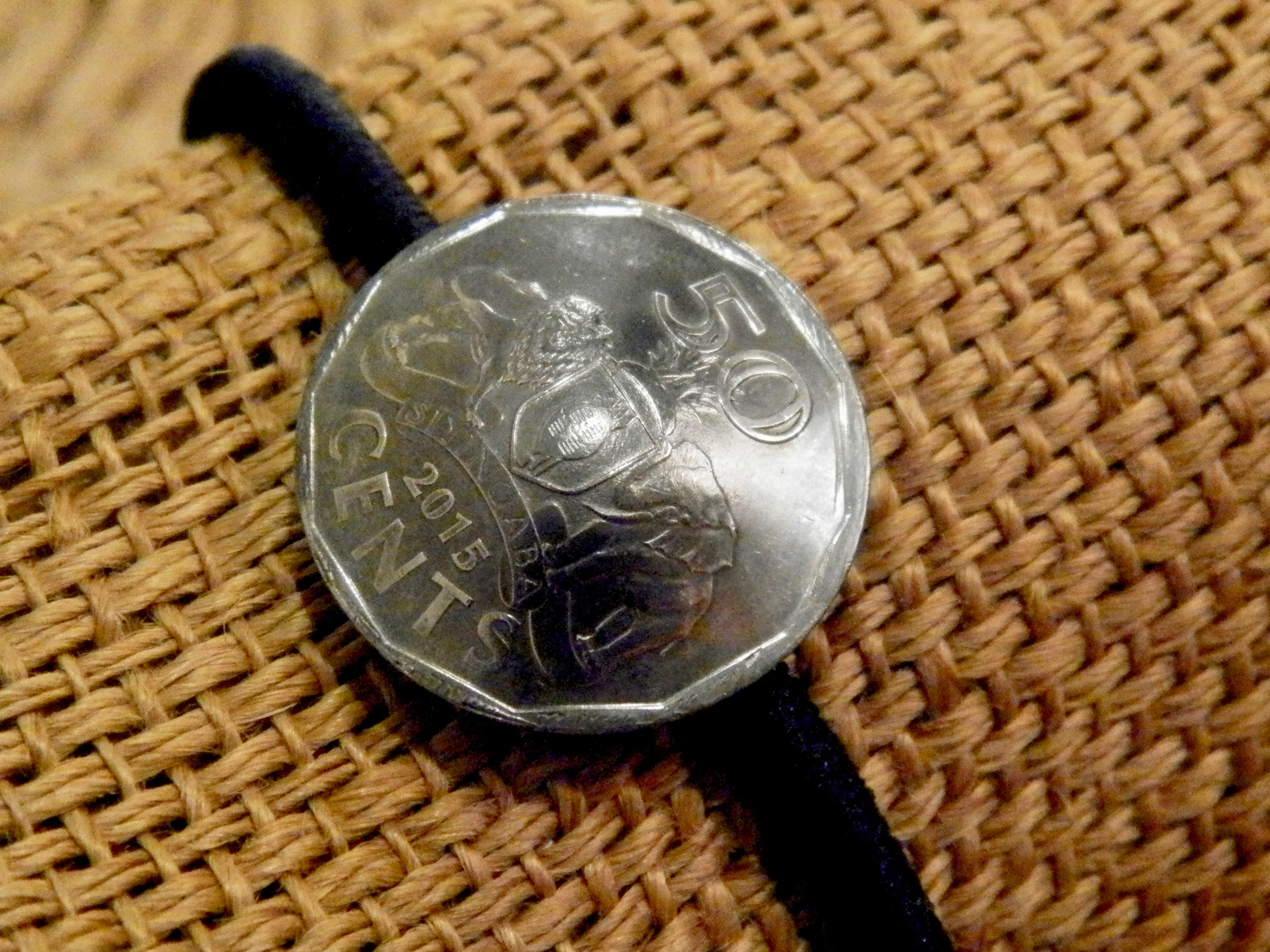 ＃H44  Swaziland Coin Hair Elastic