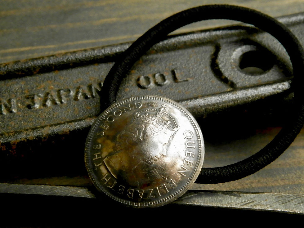 サムネイル： ＃H81  Hong Kong Coin Hair Elastic