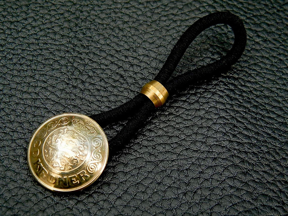 サムネイル： ＃H160  Danmark Coin Hair Elastic
