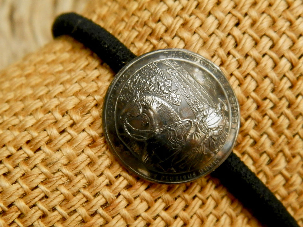 #H125 USA Coin Hair Elastic