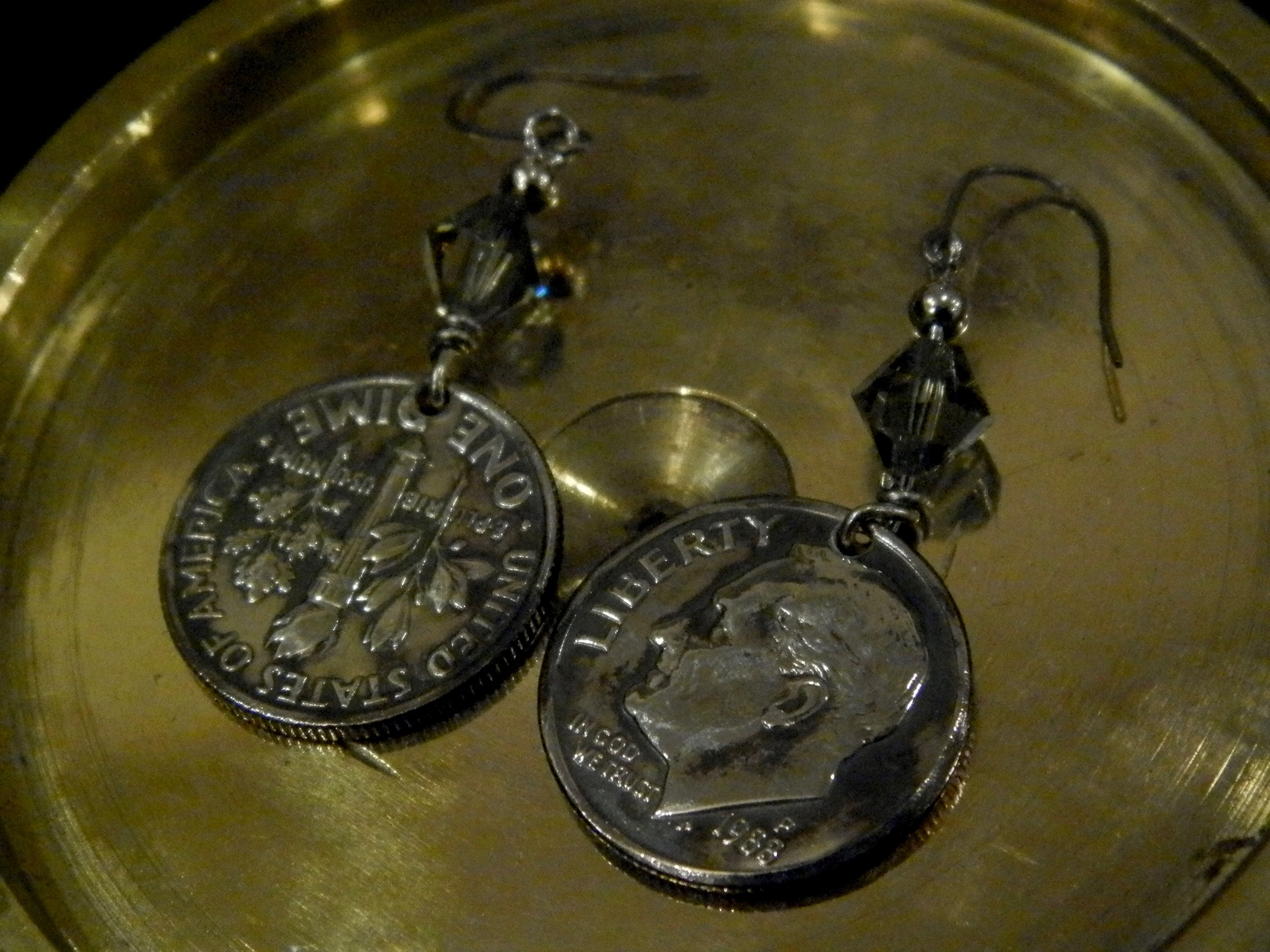 ＃E13　USA coin  Earrings