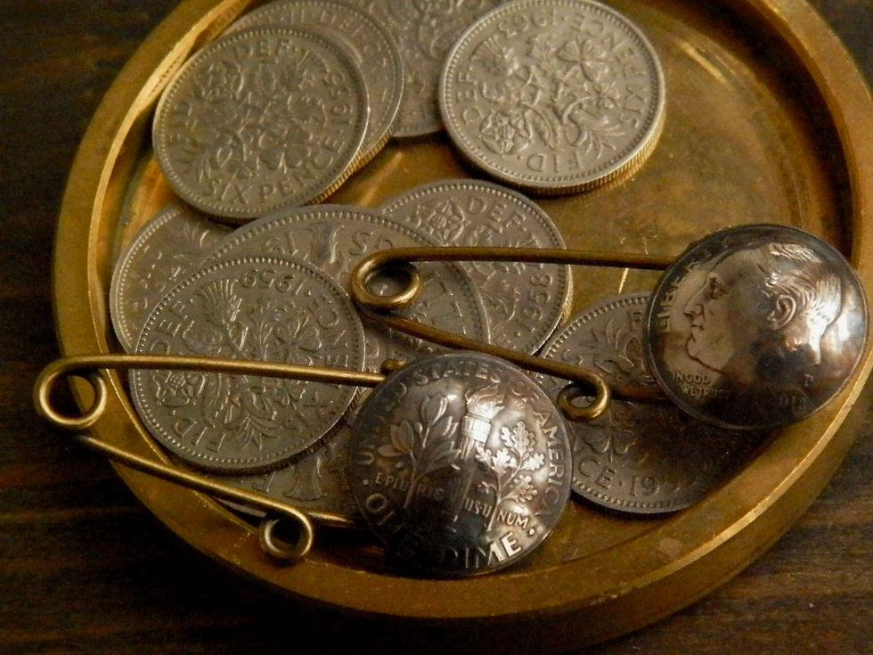 サムネイル： ＃B35　USA Coin Brooch ２set
