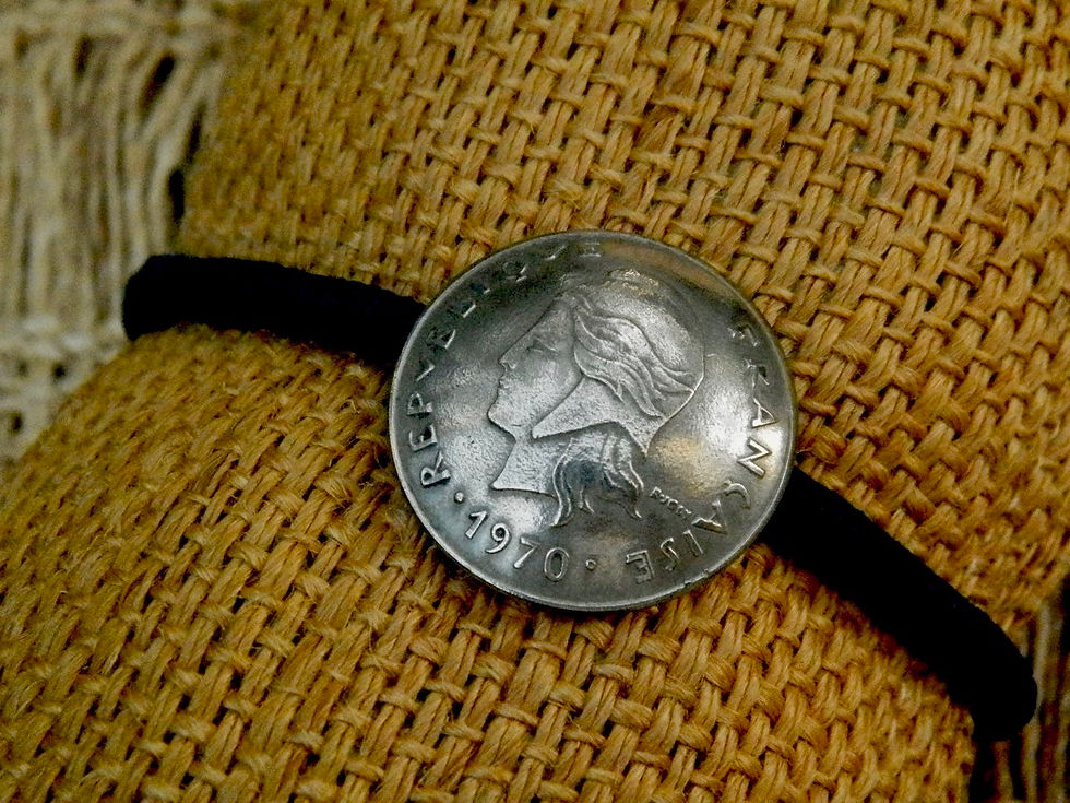 ＃H199 New Caledonia Coin Hair Elastic