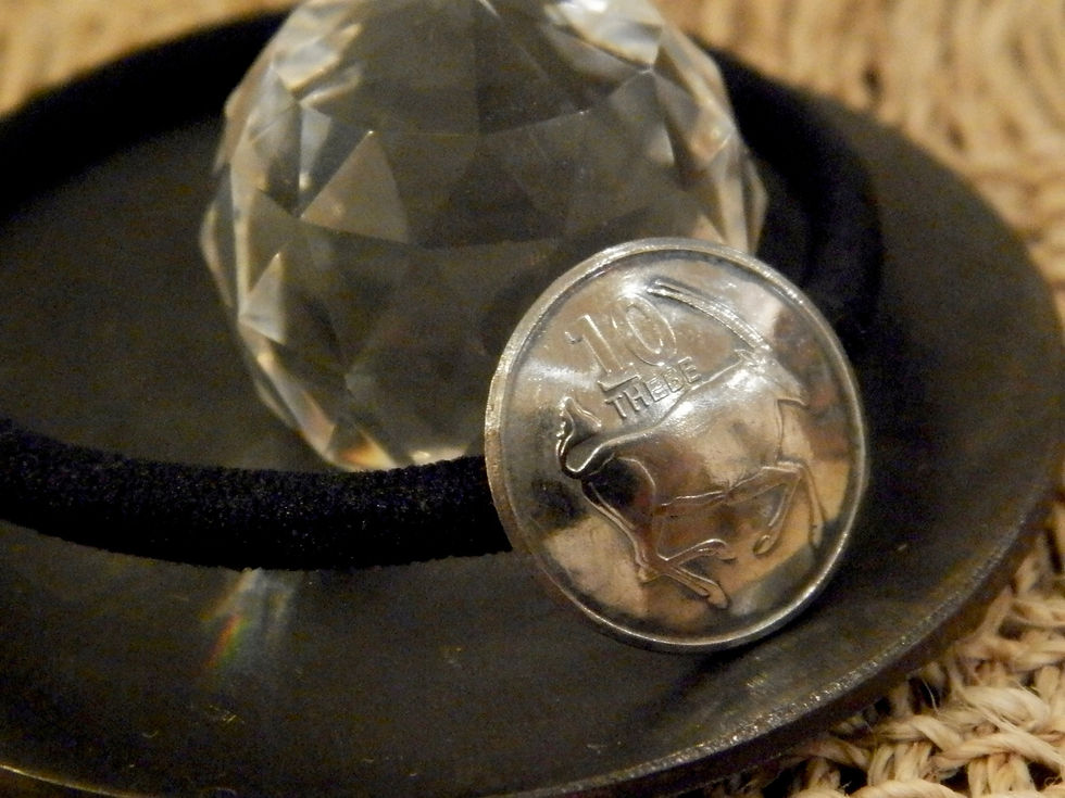 サムネイル： ＃H52  Botswana Coin Hair Elastic