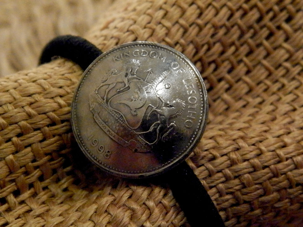 ＃H46  Kingdom of Lesotho Coin Hair Elastic