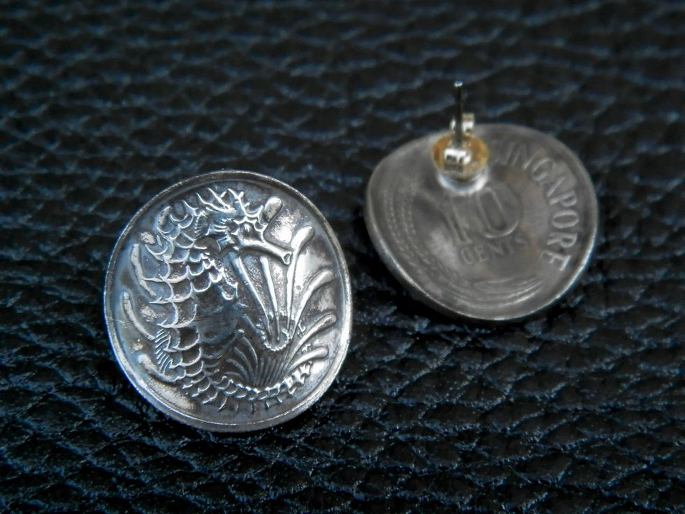 サムネイル： ＃E19　Singapura Coin  Earrings