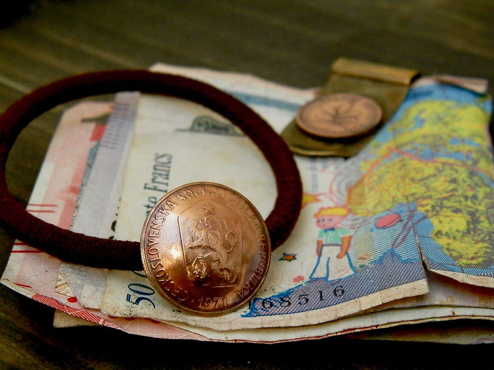 サムネイル： ＃H148　Czechoslovakia Coin Hair Elastic