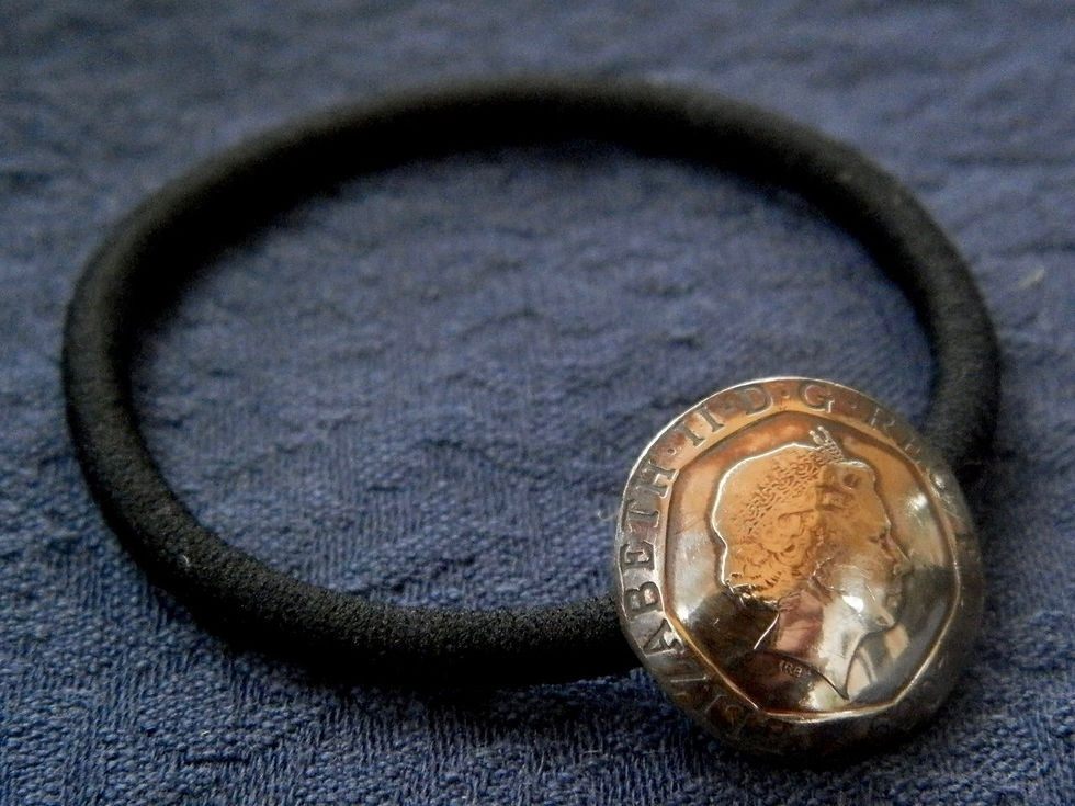 サムネイル： ＃H105  UK Coin Hair Elastic