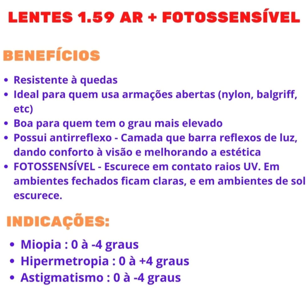 Miniatura: Par Lentes para colocar seu grau completo óculos Miopia, astigmatismo, etc