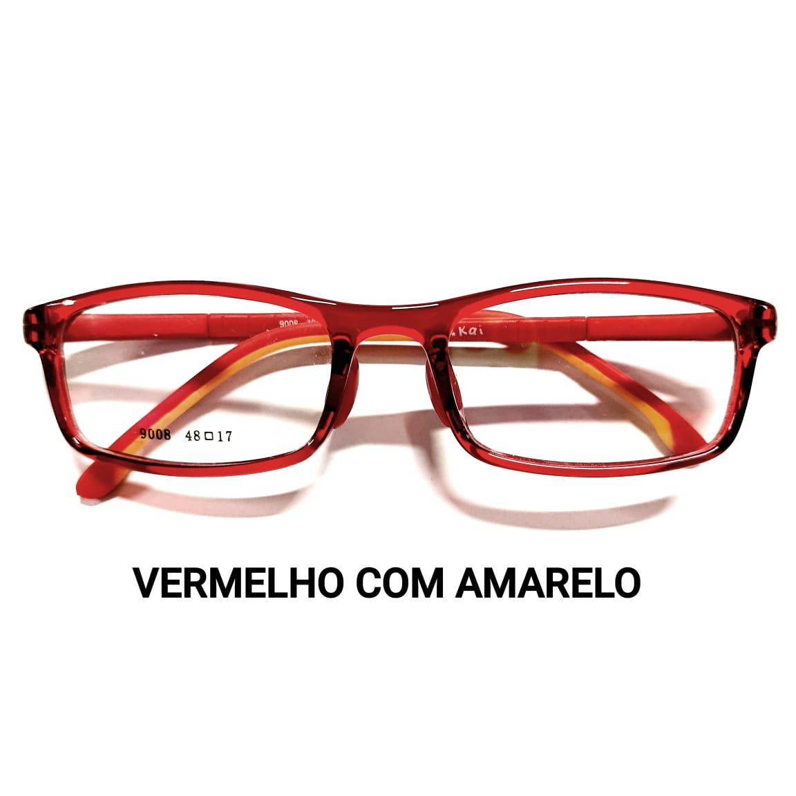 9008-Vermelho Armação de Óculos Receituário Óculos Infantil