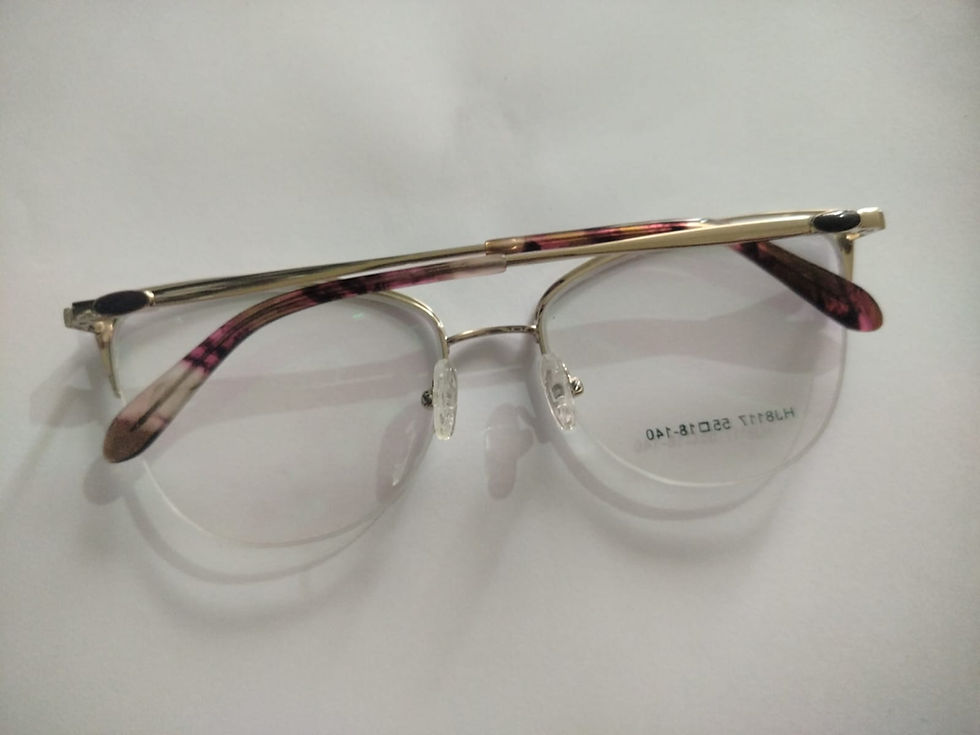 Miniatura: Hj8117-C3 Armação Metal Gatinho Hastes Roxas Escuras Dourado