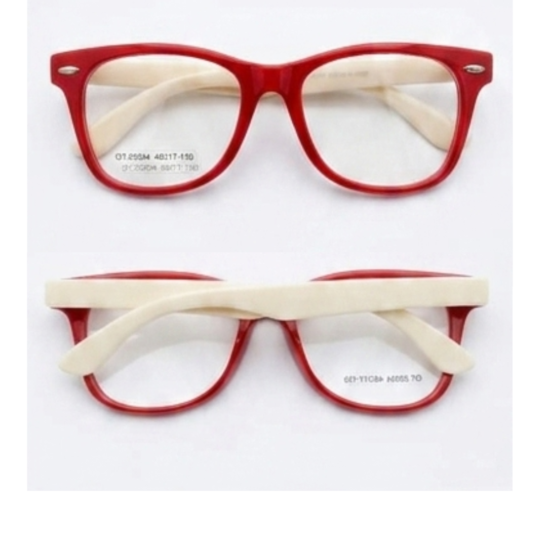 OT25034-VERMELHO/BRANCO-Modelo Óculos de Armação Infantil