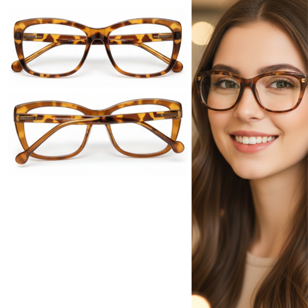 GP040-ONÇA  Óculos Vintage Com Estampa De Leopardo Armação