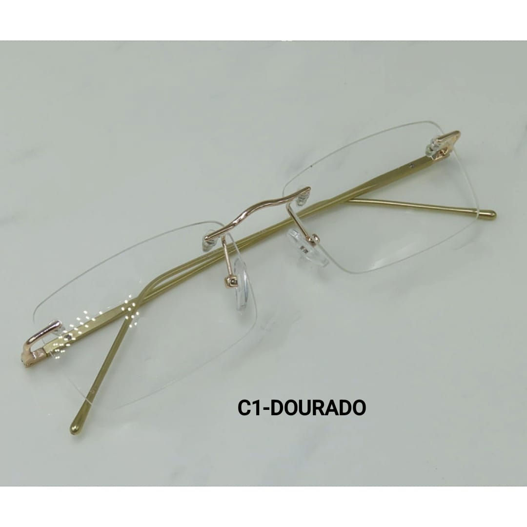 SL1318-C1 Armação Prafusado Balgriff Armação Sem Aro Dourado