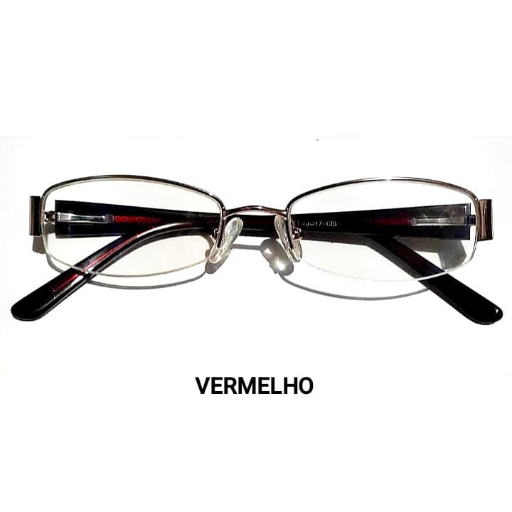 11-151-Vermelho Armação Metal Germano Óculos Original