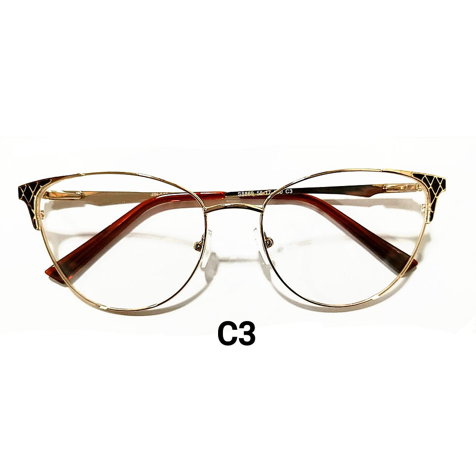 S8869-C3 Armação de Óculos Metal Original