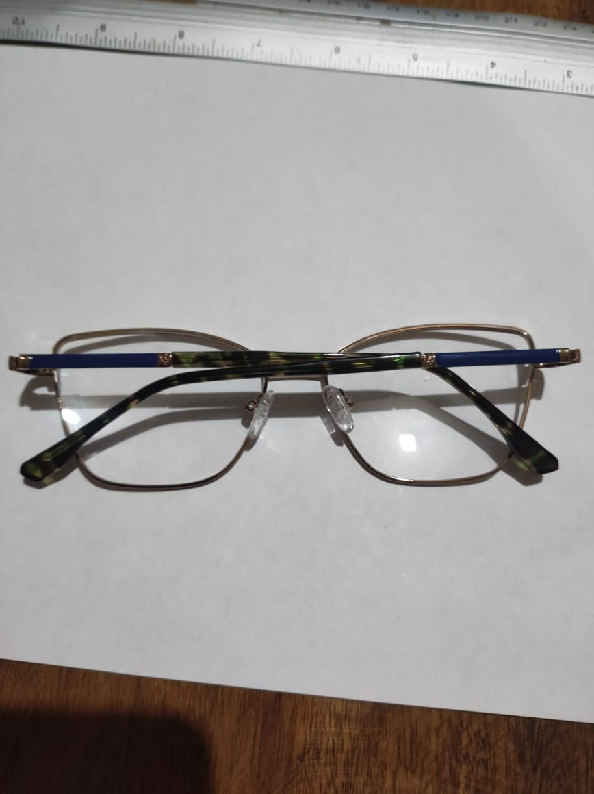 Miniatura: CTM8002-C4  Armação de Óculos Metal Feminino Luxo