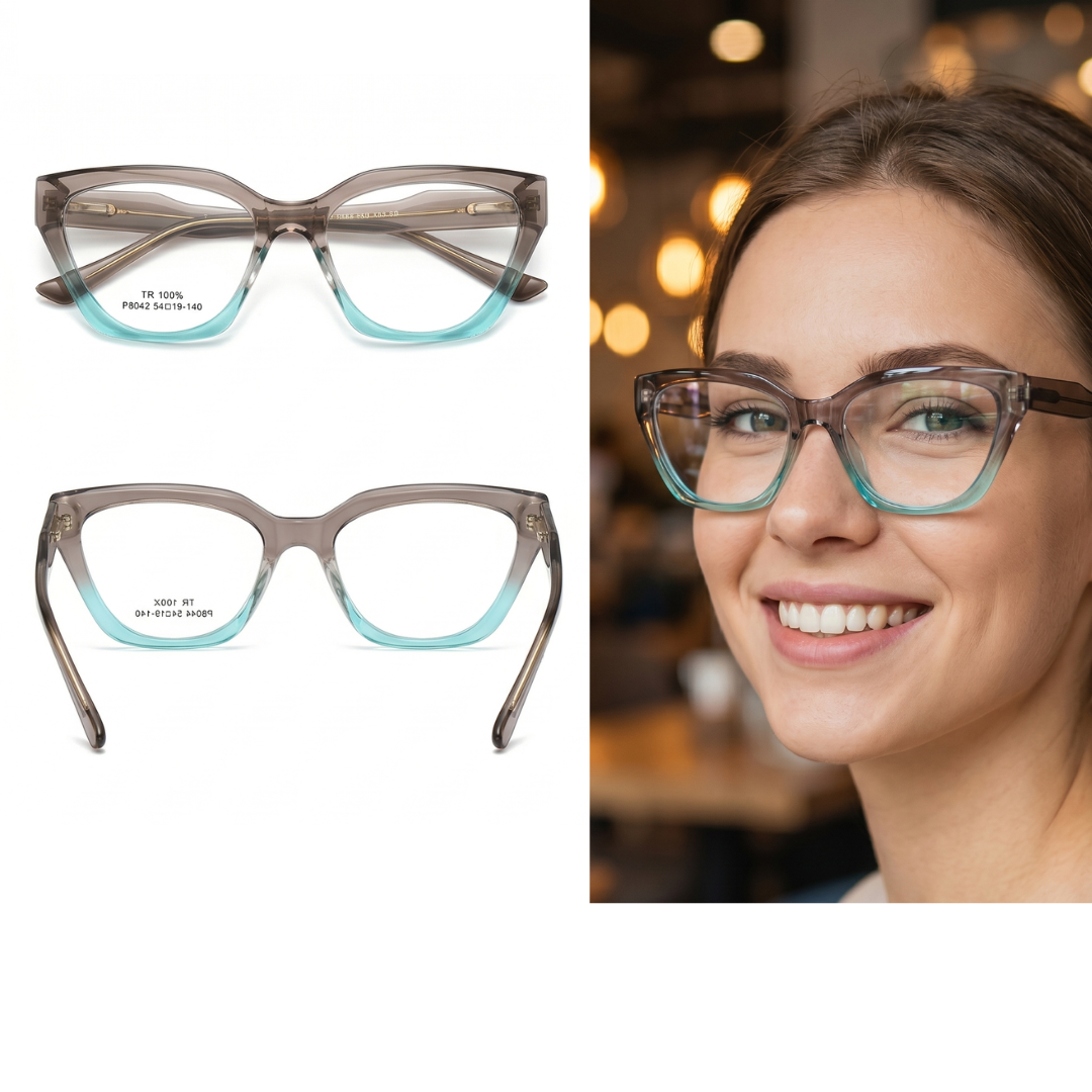 P8042-C5-Modelo Óculos de Armação feminino