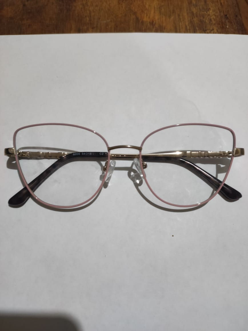Miniatura: 6006-C2  Armação de Óculos Metal Feminino Luxo