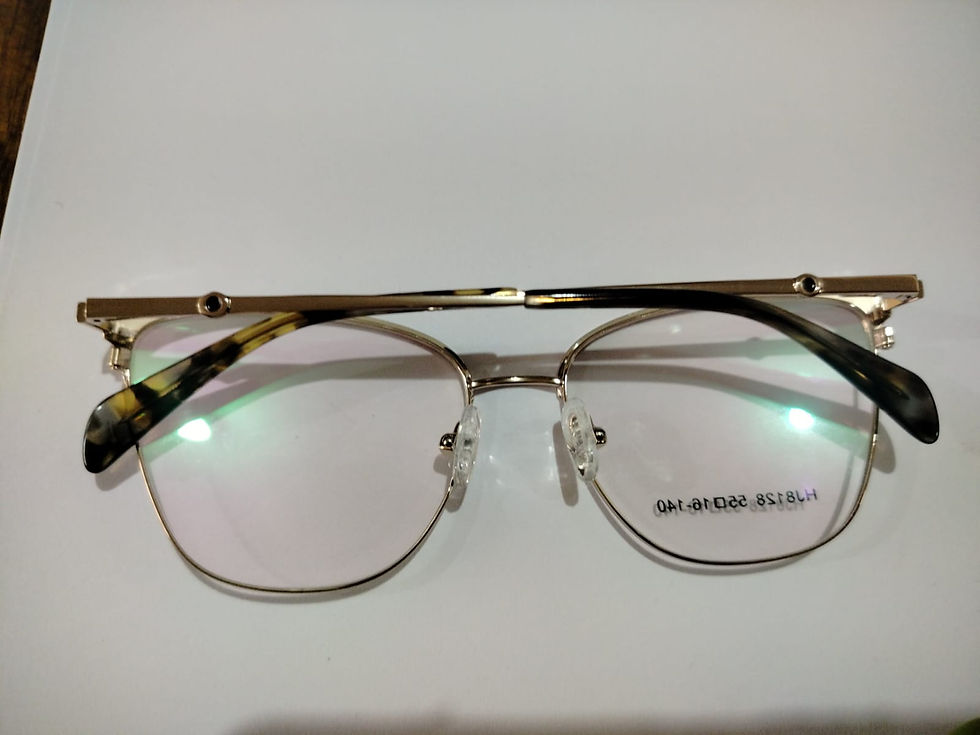 Miniatura: HJ8128-C5 Armação de Óculos Metal Original Feminino Gatinho