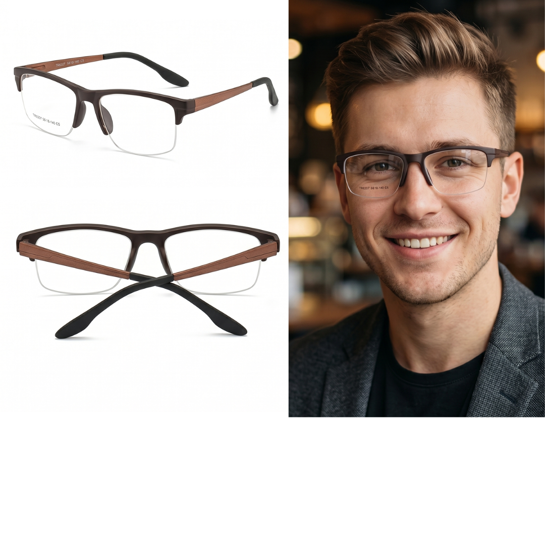TR6217-C5 Óculos de Armação TR90 Masculino