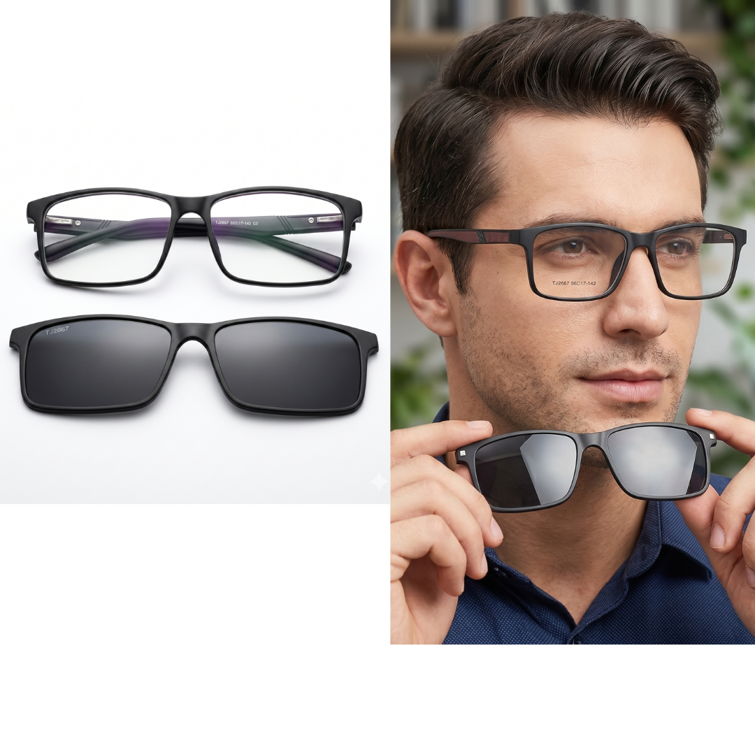 TJ2667-C2 Óculos Clipon Armação com Lente Adicional