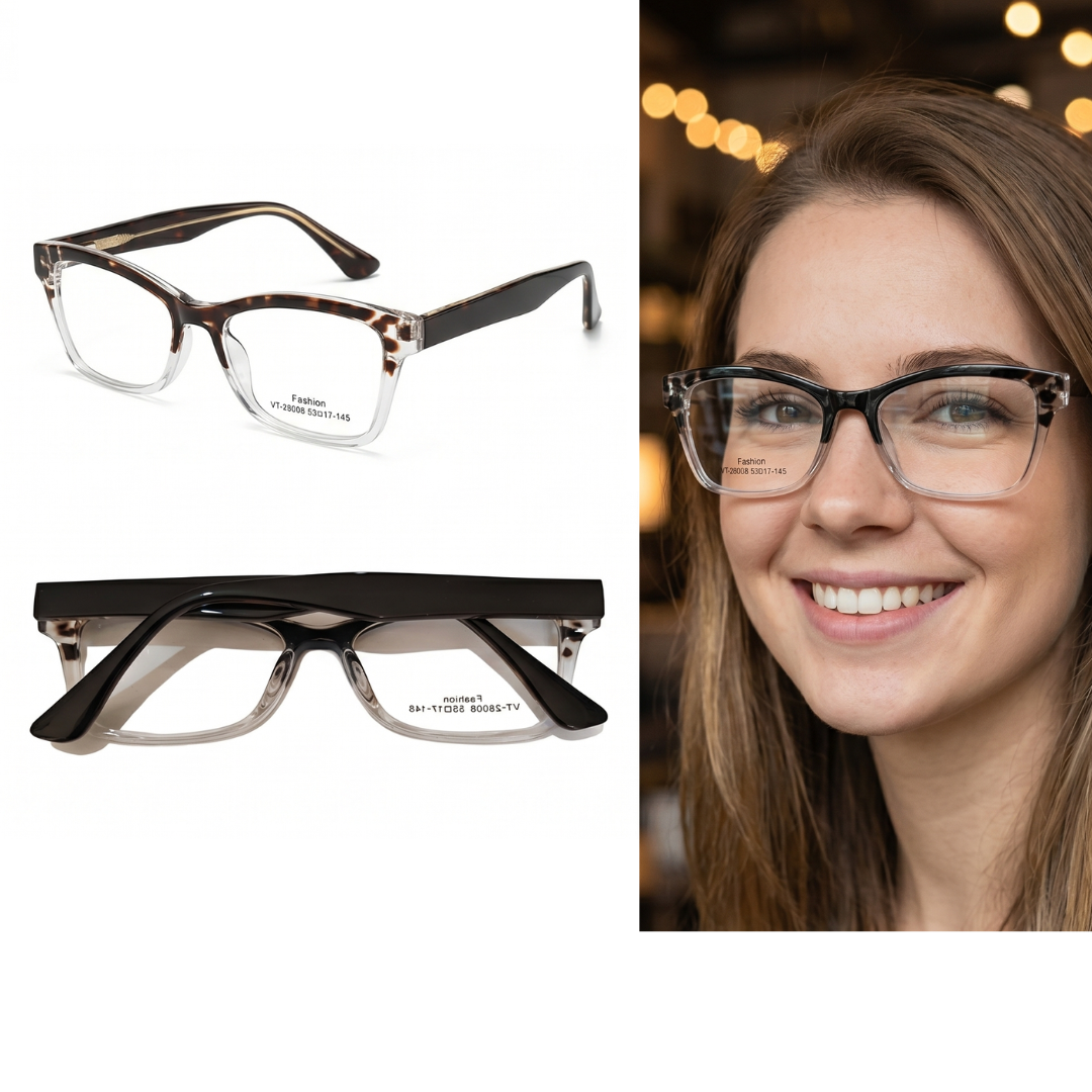 VT-28008-C2-Modelo Óculos de Armação Feminino