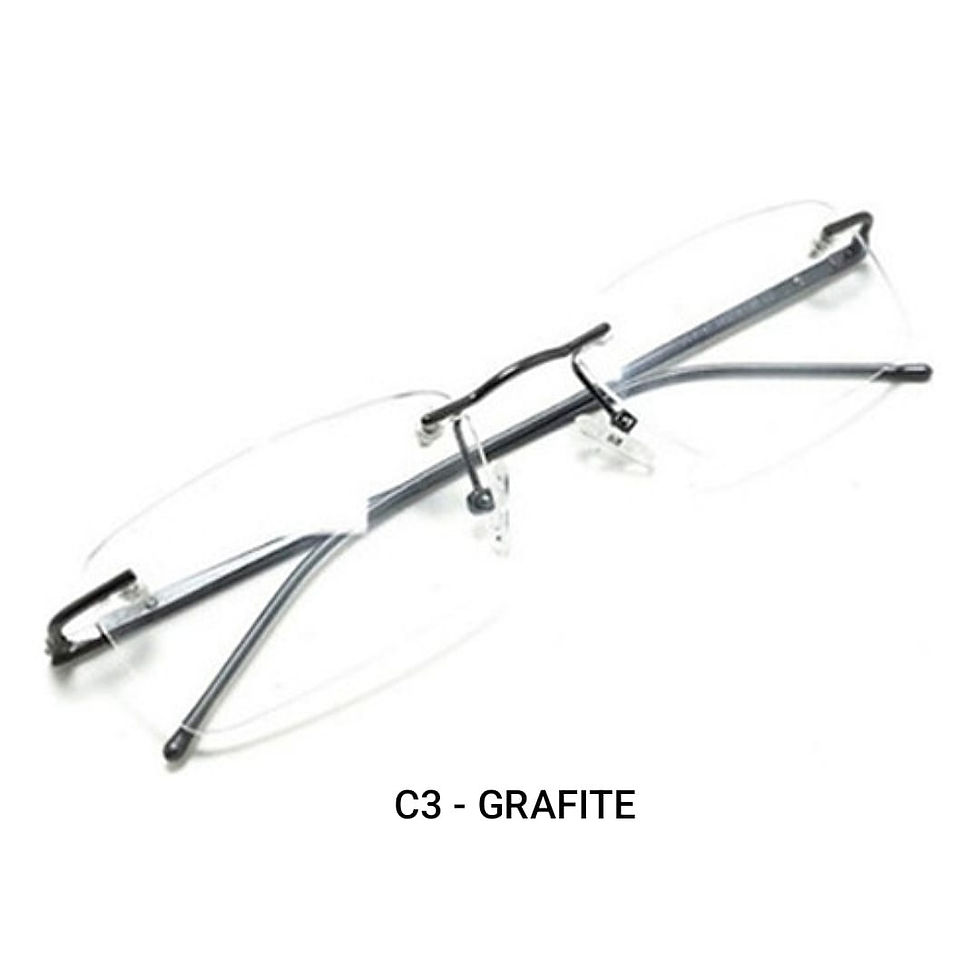 SL1318-C3 Óculos Prafusado Balgriff Armação Sem Aro Grafite