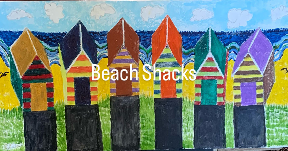 Beach Shacks  76 cm x 38 cm