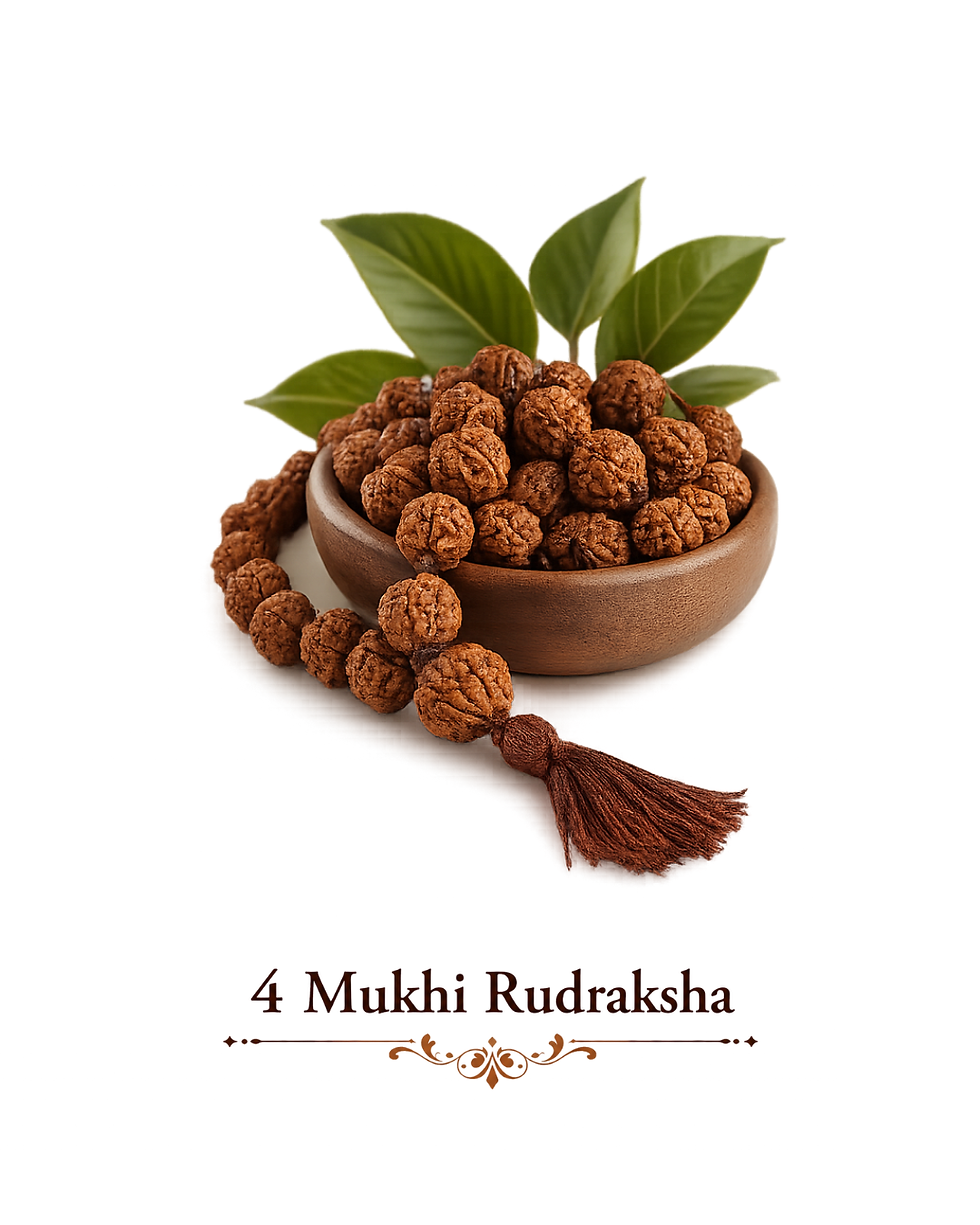 4 Mukhi Rudraksha – The Bead of Knowledge and Creativity