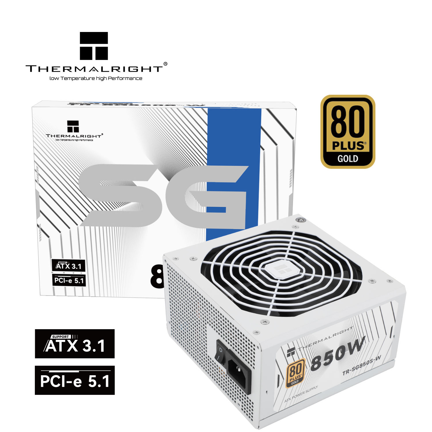 Thermalright SG Gold 850W (Non Modular ATX3.1+Gen5) - White