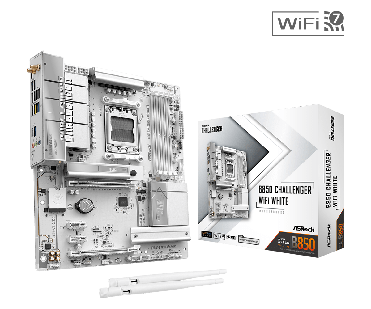 ASROCK B850 CHALLENGER WIFI7 - White