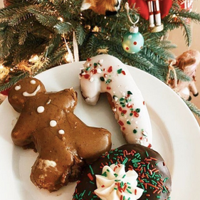 christmas holiday donuts