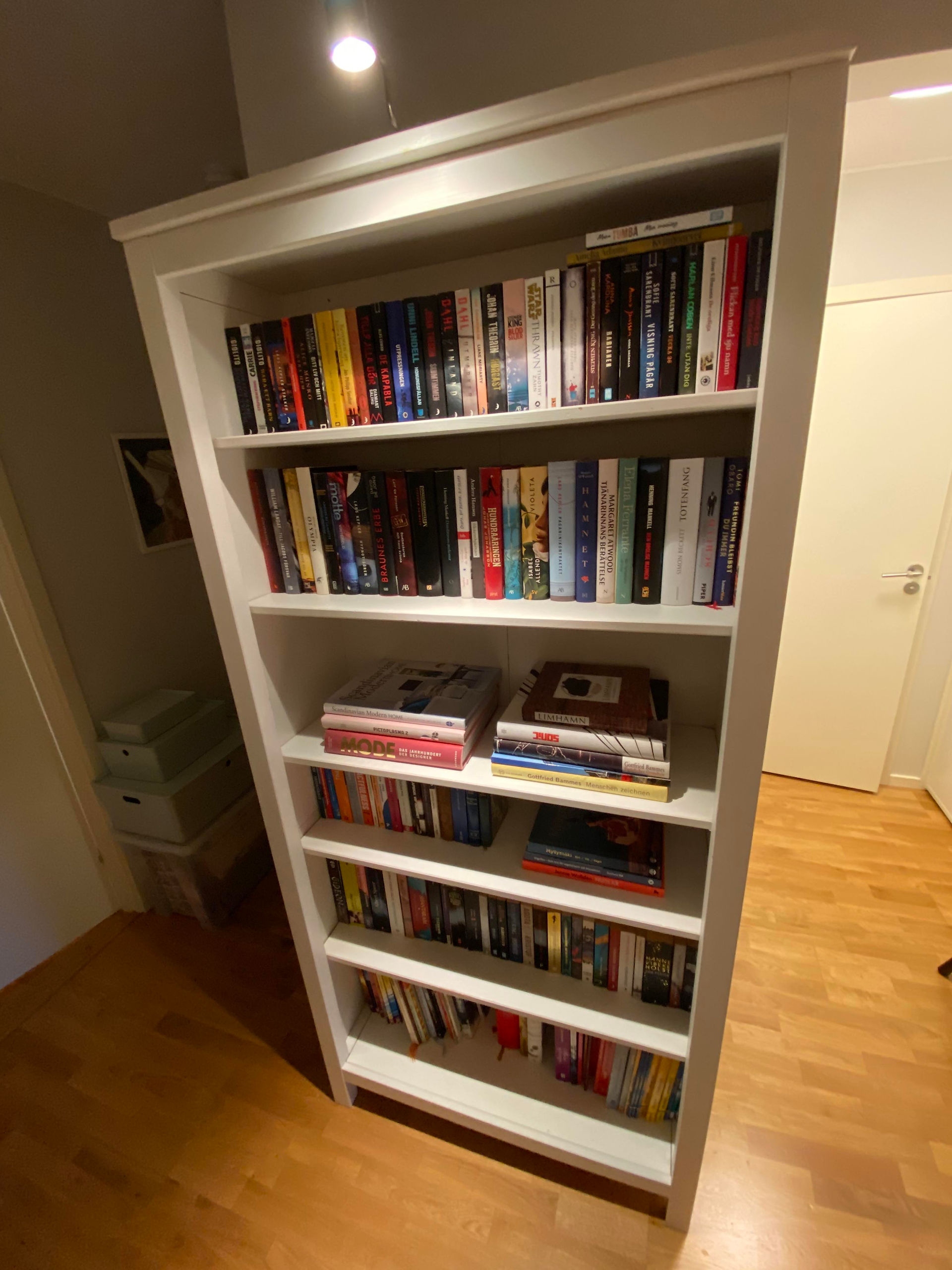 Organiserad bokhylla