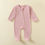 Thumbnail: RENE Organic Cotton Waffle Sleepsuit in Rose