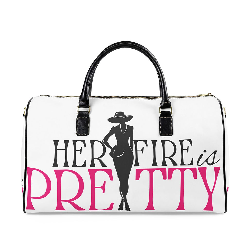 Thumbnail:  “Her Fire is Pretty” Faux Leather Travel Bag
