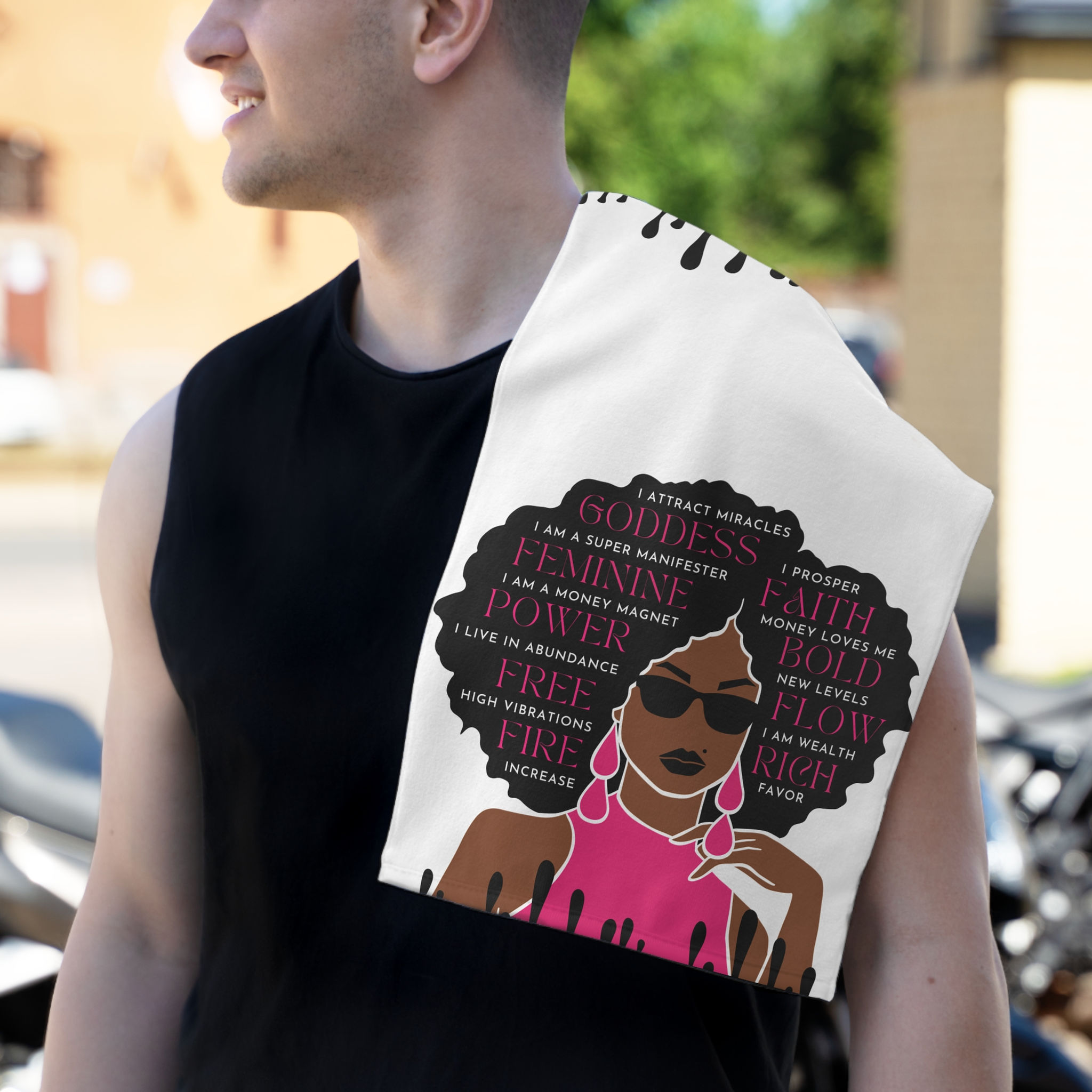 Fire Girl Manifestation Rally Towel, 11x18