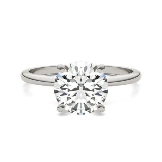 Thumbnail: 2 CTW Round Lab Grown Diamond Solitaire Engagement Ring 14K White Gold (G-Vs)
