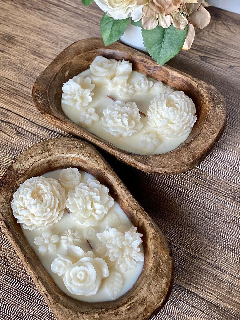 Thumbnail: Botanical Garden Scented Dough Bowl Candle