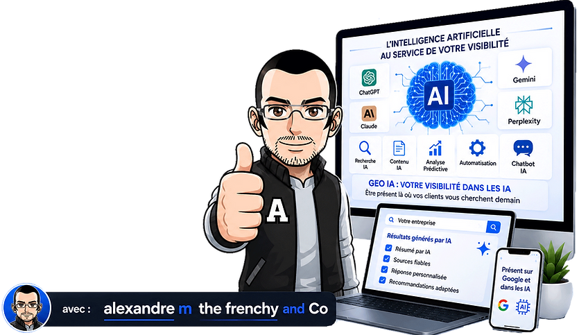 Création de sites internet "vendeurs"
sur mesure
depuis 20 ans et Référencement Wix par alexandre m the frenchy and Co
