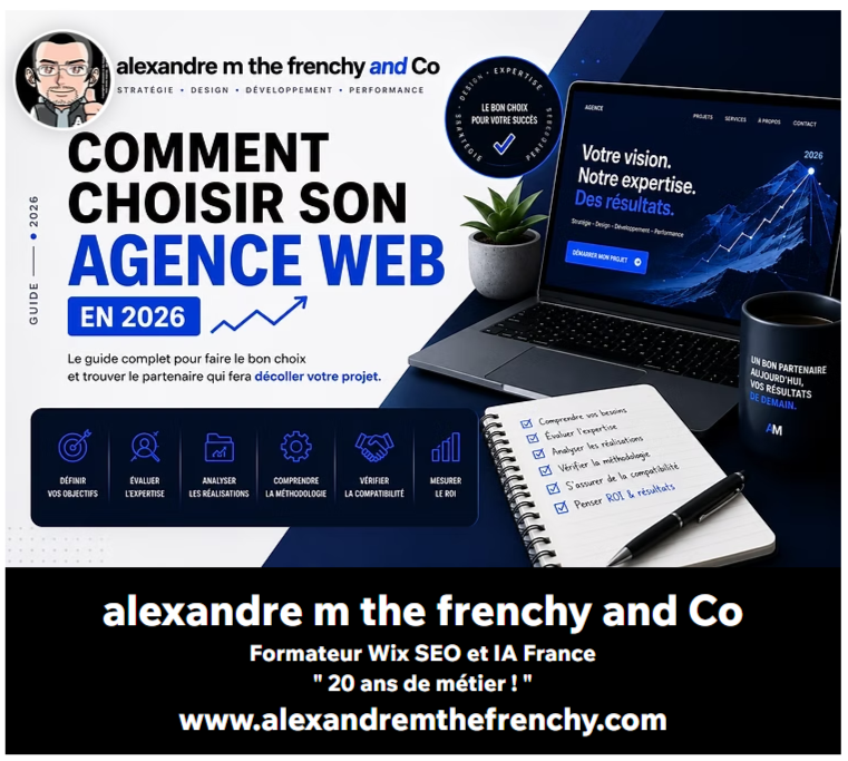 Comment choisir son agence web en 2026 : création de site vitrine, SEO et GEO IA par alexandre m the frenchy and Co