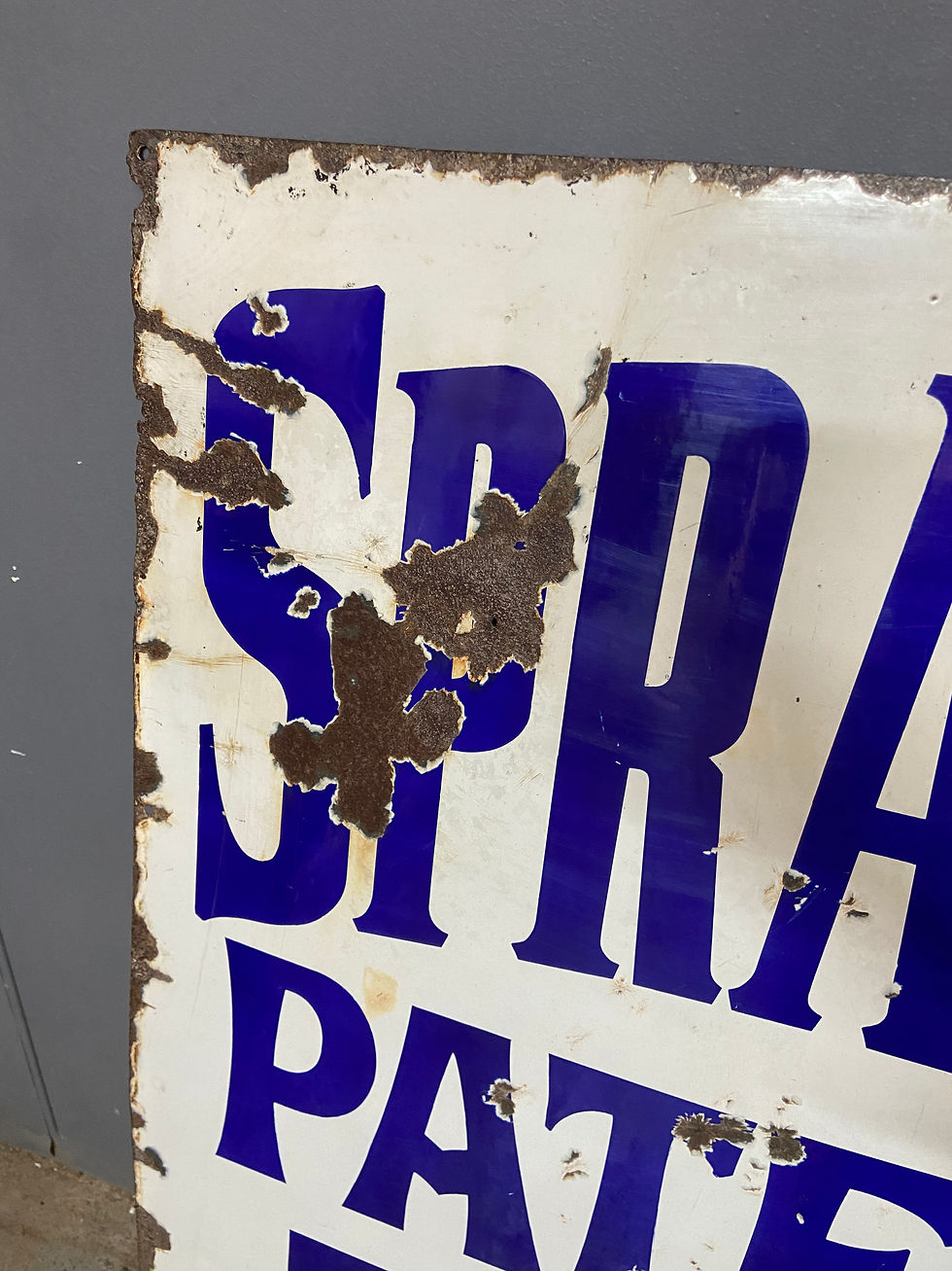 Thumbnail: Vintage Spratts Dog Biscuits Enamel Sign
