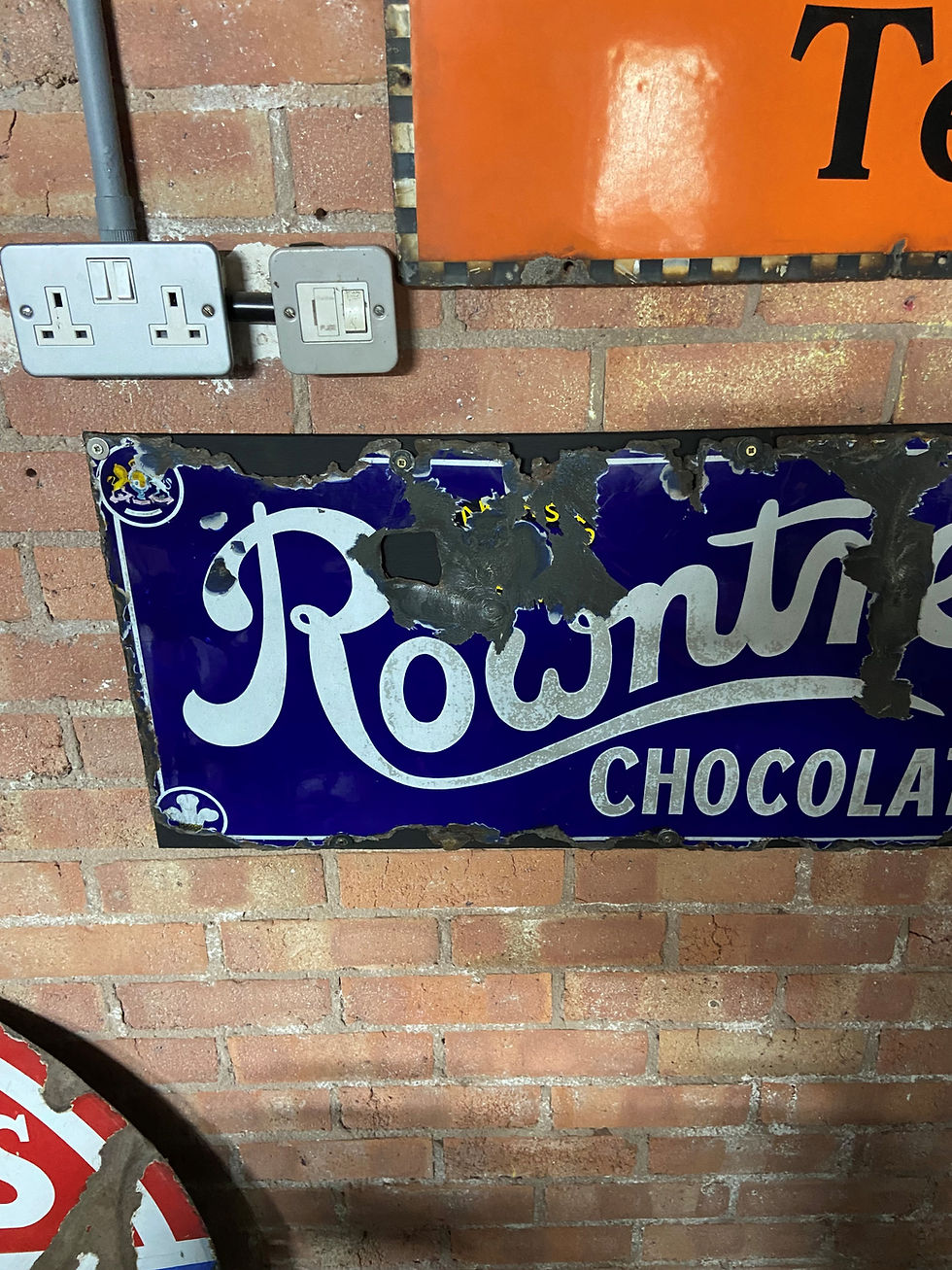 Rowntrees Chocolates Enamel Advertising Sign