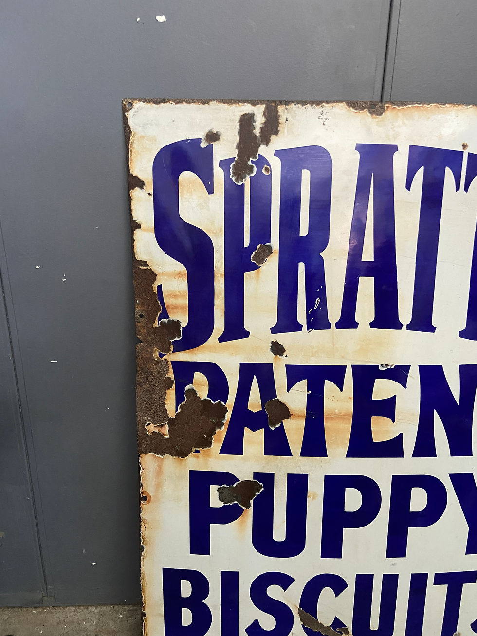 Thumbnail: Vintage Spratt's Patent Puppy Biscuits Enamel Sign
